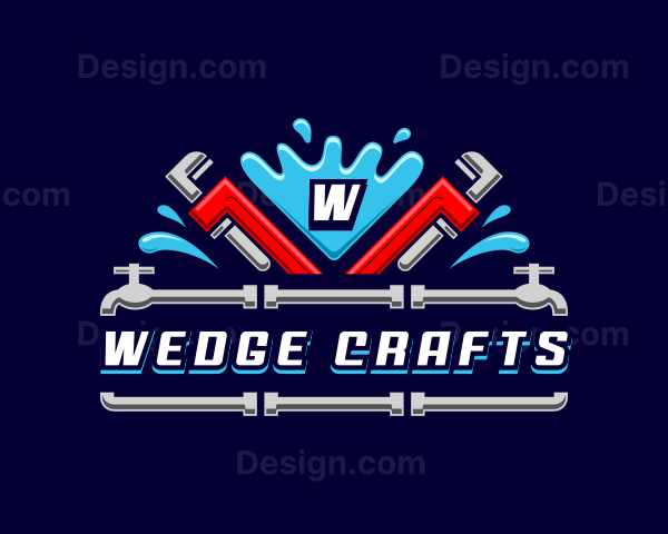 Plumbing Pipe Wrench Logo