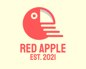 Round Red Parrot logo