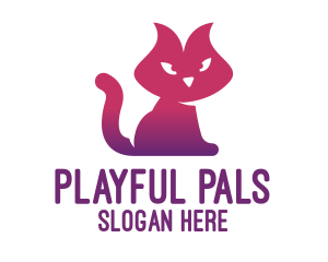 Purple Cat Kitten logo