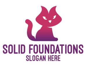 Purple Cat Kitten logo