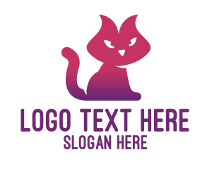 Purple Cat Kitten logo