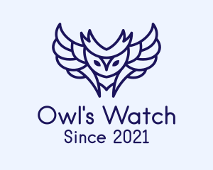 Minimalist Owl Bird logo design