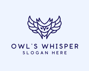 Minimalist Owl Bird logo