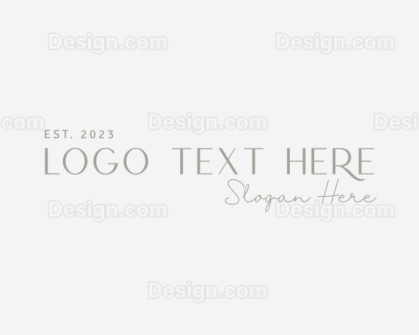 Elegant Fashion Wordmark Logo