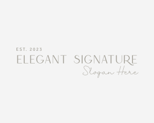 Elegant Fashion Wordmark logo design