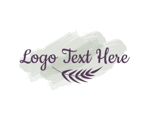 Leaf Watercolor Wordmark logo