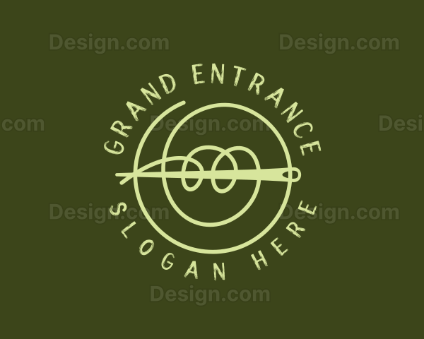 Needle Sewing Embroidery Logo