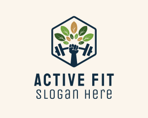 Organic Bodybuilding Fitness  logo design