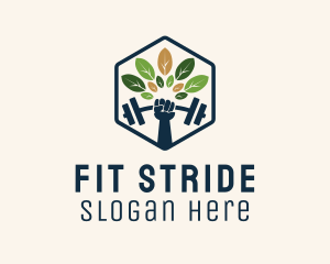 Organic Bodybuilding Fitness  logo design