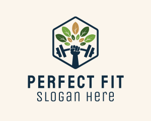 Organic Bodybuilding Fitness  logo design