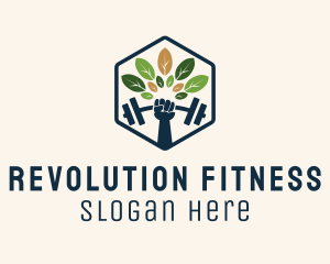 Organic Bodybuilding Fitness  logo design