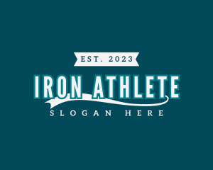 Retro Athlete Jersey logo design