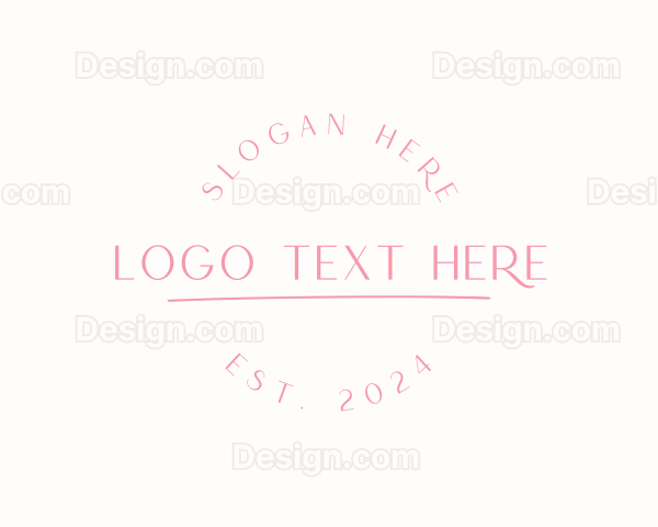 Round Feminine Minimalist Logo