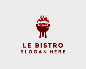 Red Steak Barbecue  logo design