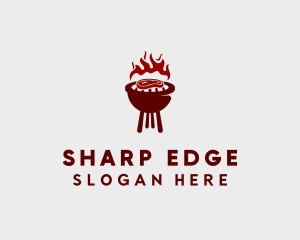 Red Steak Barbecue  logo design