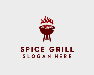 Red Steak Barbecue  logo design