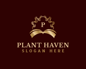 Knowledge Book Plant logo design