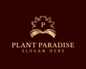 Knowledge Book Plant logo design