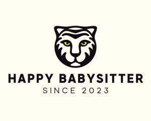 Happy Tiger Head logo design