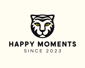 Happy Tiger Head logo design