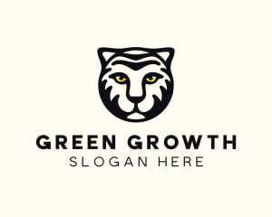 Happy Tiger Head logo