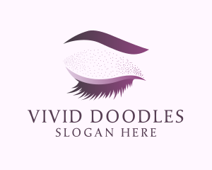 Feminine Eyelashes Makeup logo design