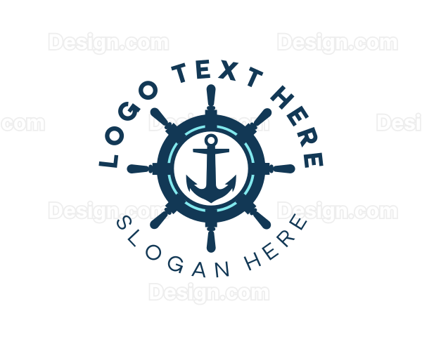 Anchor Wheel Navy Logo