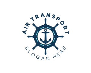 Anchor Wheel Navy logo design