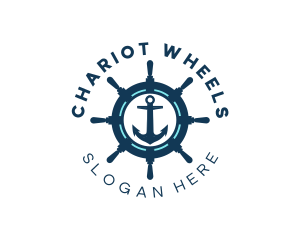 Anchor Wheel Navy logo design