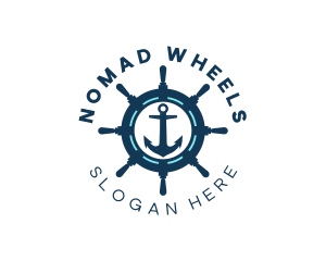 Anchor Wheel Navy logo design