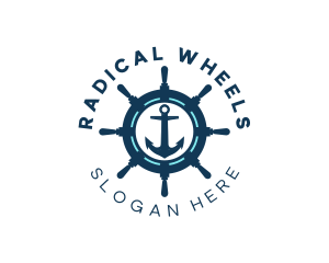 Anchor Wheel Navy logo design