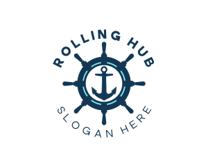 Anchor Wheel Navy logo design