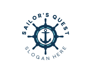 Anchor Wheel Navy logo design