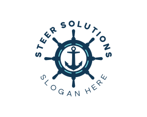 Anchor Wheel Navy logo design