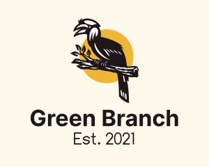 Hornbill Bird Branch logo design