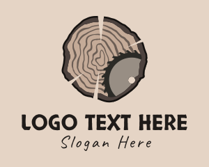Timber Wood Log Saw logo design