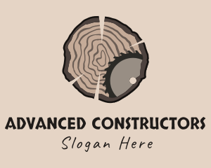 Timber Wood Log Saw logo design