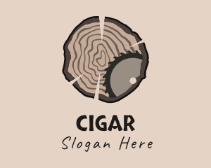 Timber Wood Log Saw logo design