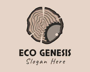 Timber Wood Log Saw logo design