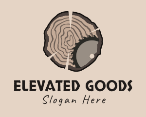 Timber Wood Log Saw logo design