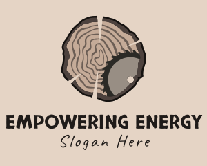 Timber Wood Log Saw logo design