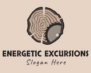 Timber Wood Log Saw logo design