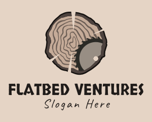 Timber Wood Log Saw logo design