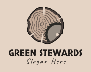 Timber Wood Log Saw logo design