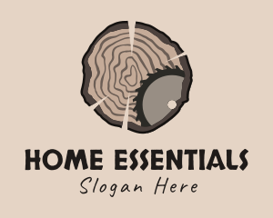 Timber Wood Log Saw logo design