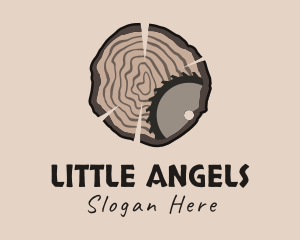 Timber Wood Log Saw logo design