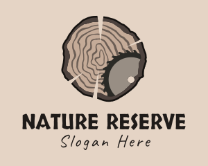 Timber Wood Log Saw logo design