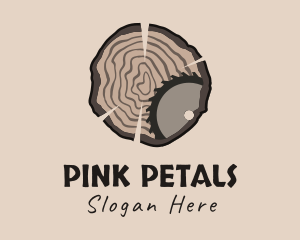 Timber Wood Log Saw logo design