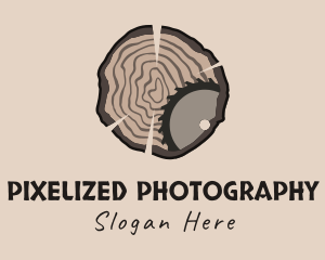 Timber Wood Log Saw logo design