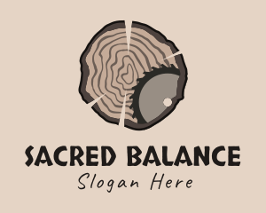 Timber Wood Log Saw logo design